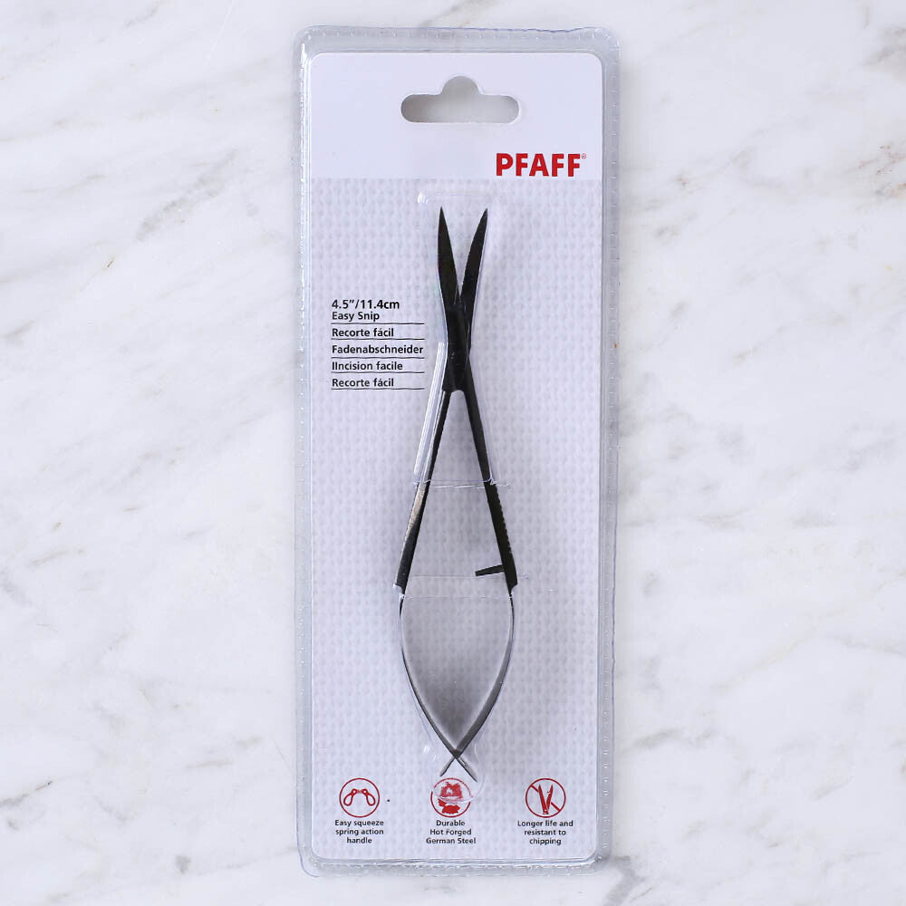 PFAFF Yaylı Hassas Kesim Makası 4.5 inç - Siyah